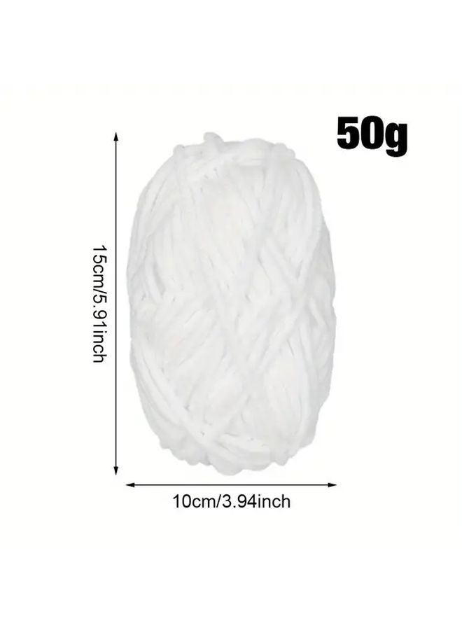 Chenille Yarn 50g Red Brown Soft Skin Friendly For DIY Crochet And Knit Projects - Image 2